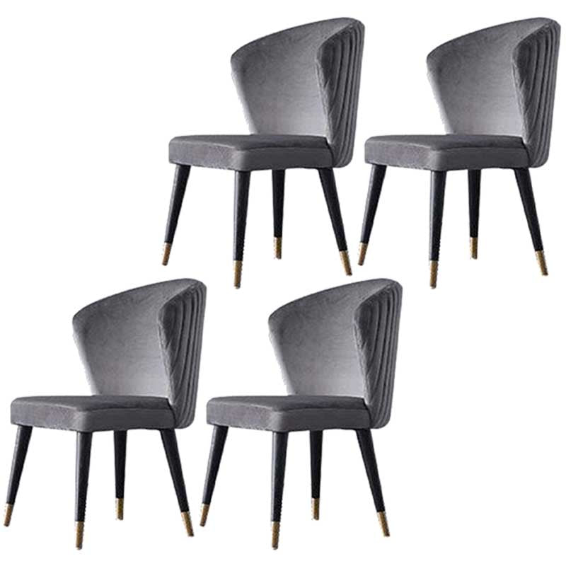 Contemporary Kitchen Fabric Dining Chair Wingback Side Chair for Home Use