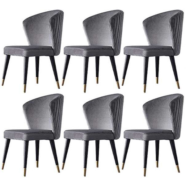 Contemporary Kitchen Fabric Dining Chair Wingback Side Chair for Home Use