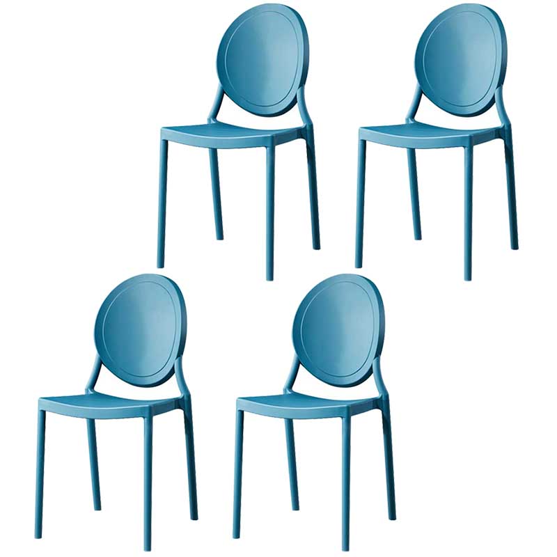 Chaise latérale en plastique de style Glam, chaise de salle à manger au fini mat pour salle à manger