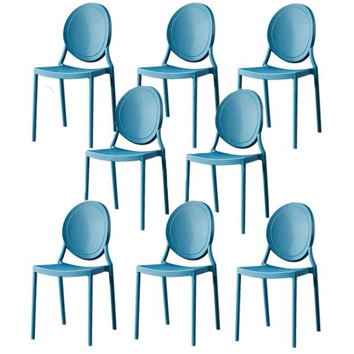 Glam Style Plastic Side Chair Matte Finish Dining Chair for Dinning Room