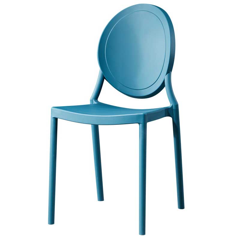 Glam Style Plastic Side Chair Matte Finish Dining Chair for Dinning Room