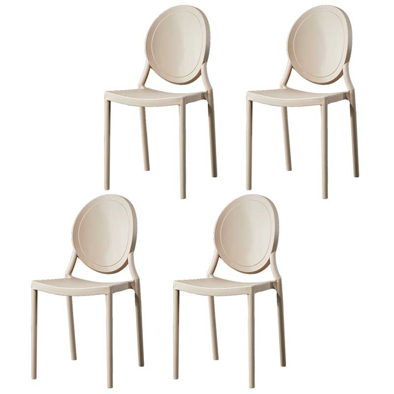 Chaise latérale en plastique de style Glam, chaise de salle à manger au fini mat pour salle à manger