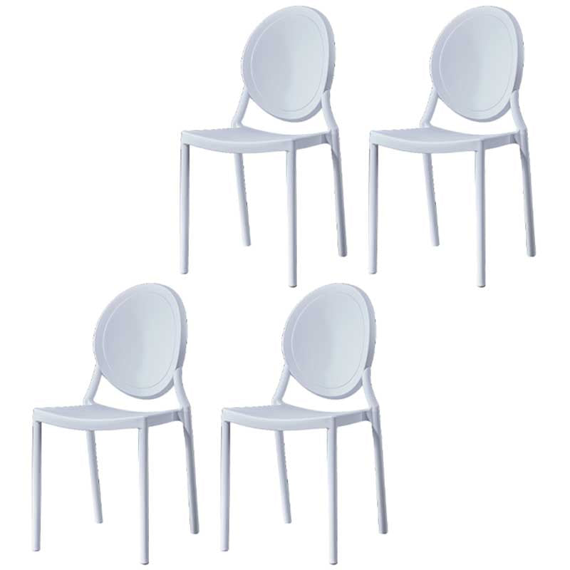 Chaise latérale en plastique de style Glam, chaise de salle à manger au fini mat pour salle à manger