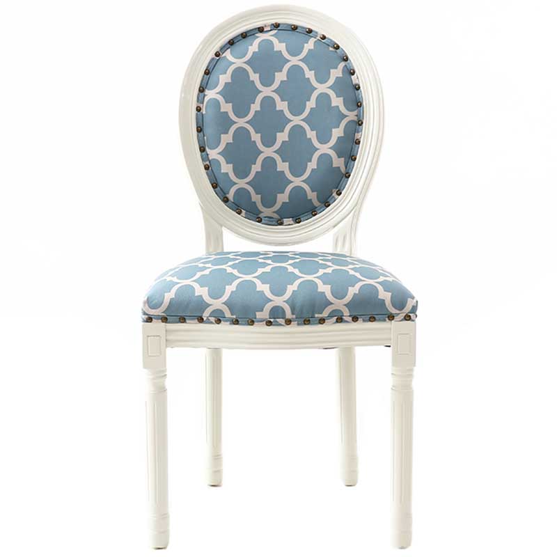 Solid Wood Country Style Dining Room Chair Matte Finish King Louis Back Side Chair