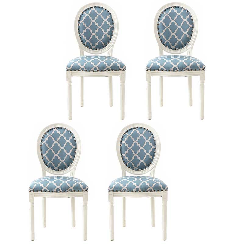 Solid Wood Country Style Dining Room Chair Matte Finish King Louis Back Side Chair