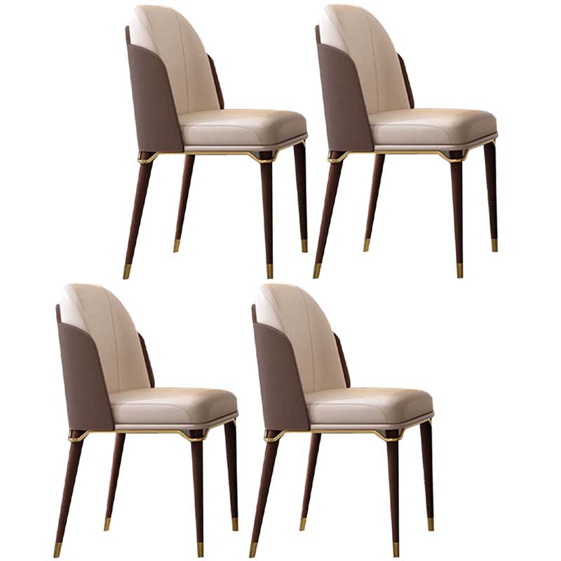 Contemporary Style Microfiber Leather Chair Parsons Dining Chair for Home