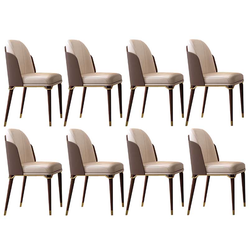 Contemporary Style Microfiber Leather Chair Parsons Dining Chair for Home