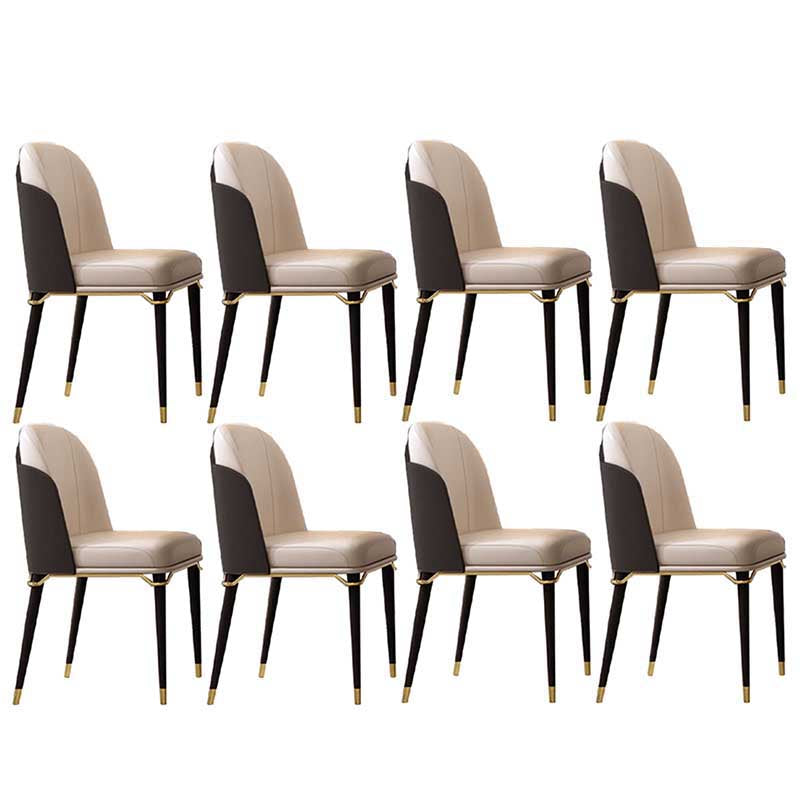 Contemporary Style Microfiber Leather Chair Parsons Dining Chair for Home