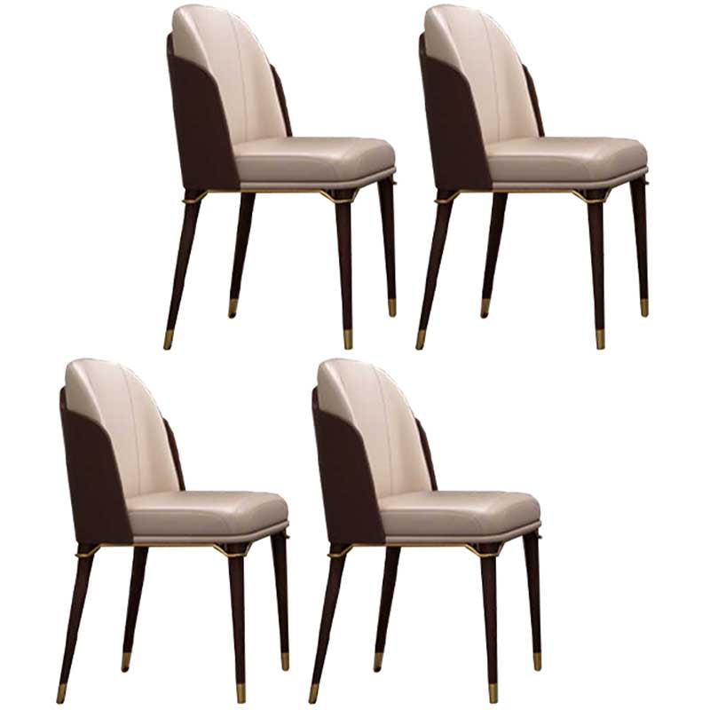 Contemporary Style Microfiber Leather Chair Parsons Dining Chair for Home