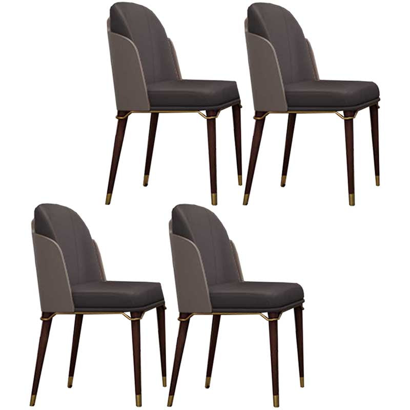 Contemporary Style Microfiber Leather Chair Parsons Dining Chair for Home