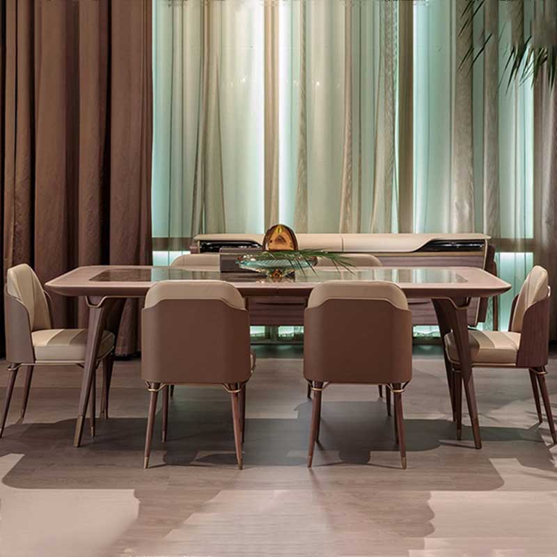 Contemporary Style Microfiber Leather Chair Parsons Dining Chair for Home