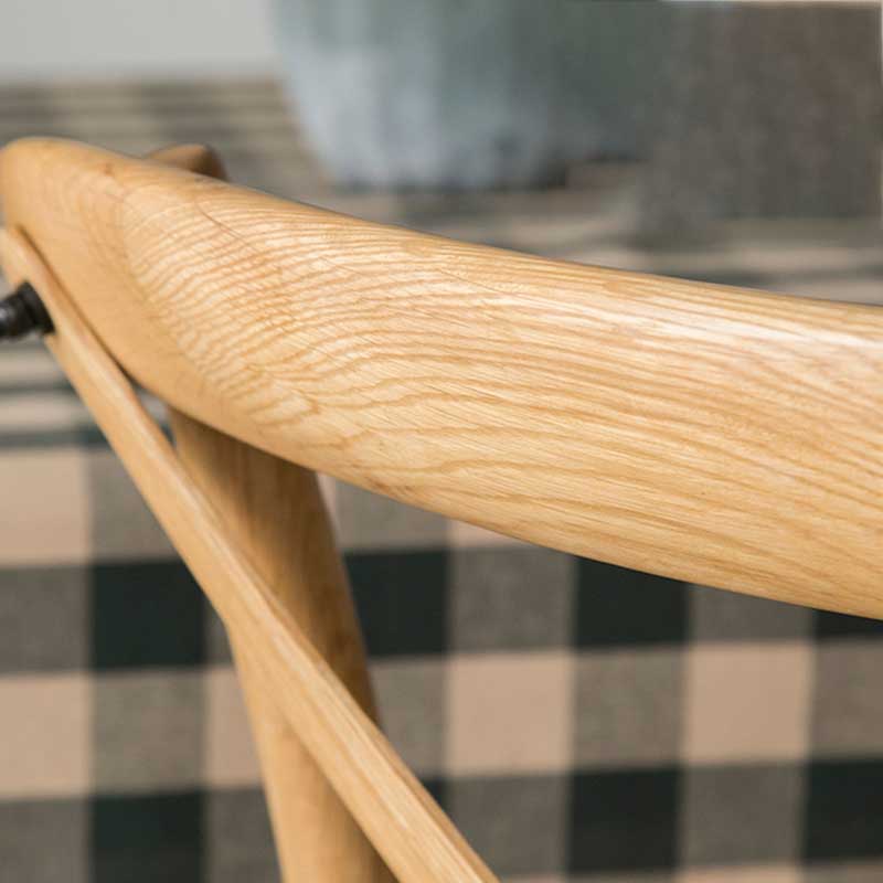 Solid Wood Traditional Dining Chair Matte Finish Cross Back Side Chair