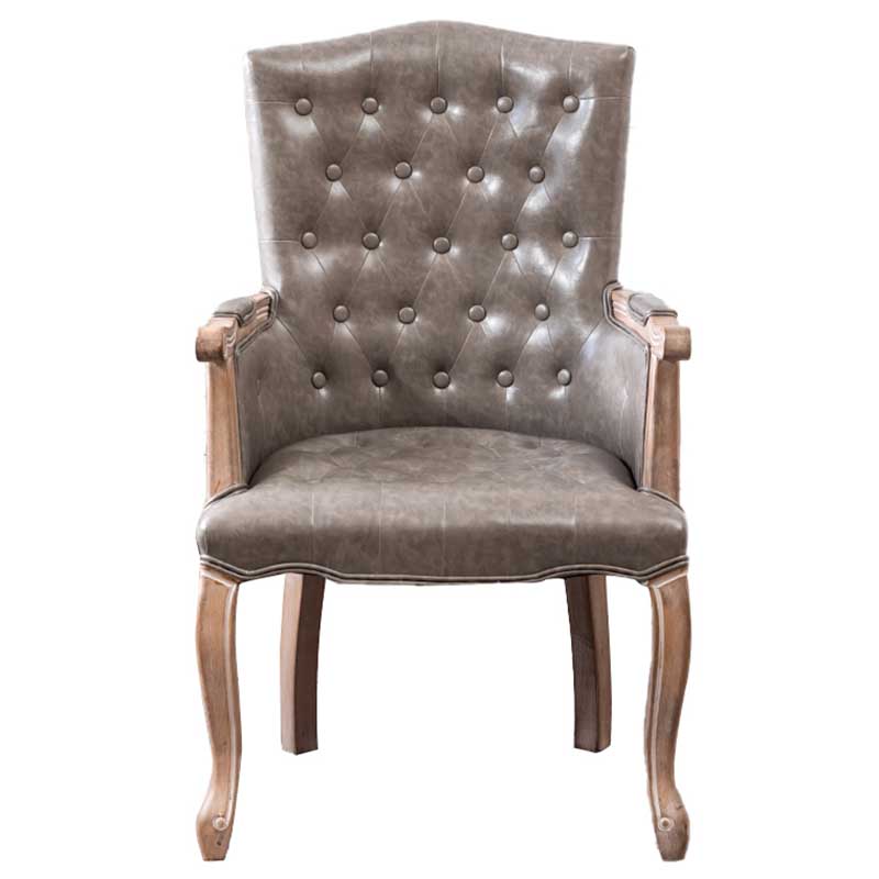 Chaise d'intérieur de style campagnard en bois massif, chaise de salle à manger Parsons de 23'' de large