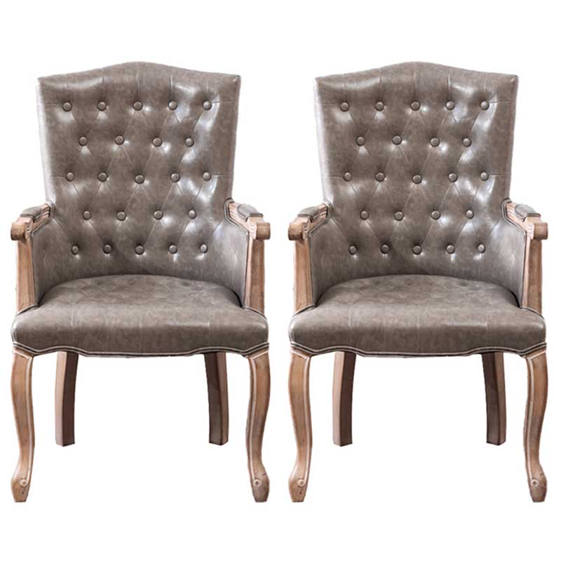 Chaise d'intérieur de style campagnard en bois massif, chaise de salle à manger Parsons de 23'' de large