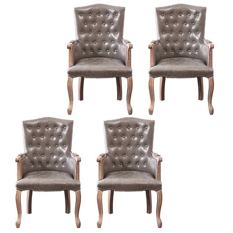 Chaise d'intérieur de style campagnard en bois massif, chaise de salle à manger Parsons de 23'' de large