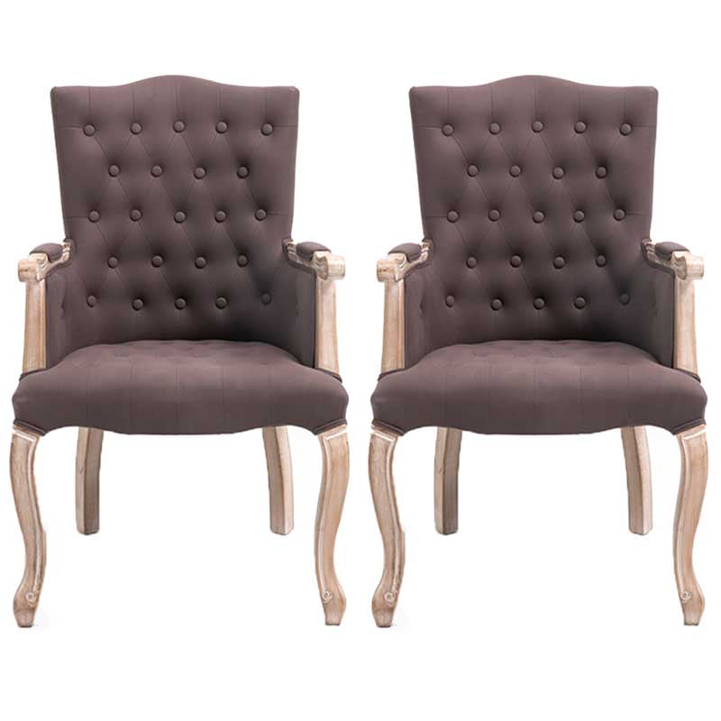 Chaise d'intérieur de style campagnard en bois massif, chaise de salle à manger Parsons de 23'' de large