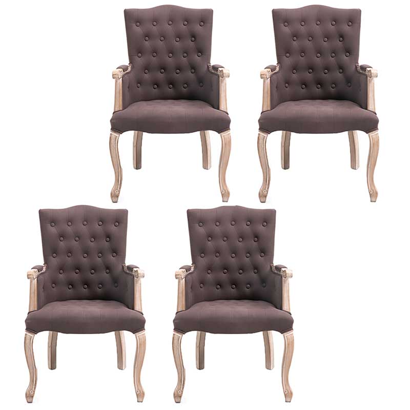 Chaise d'intérieur de style campagnard en bois massif, chaise de salle à manger Parsons de 23'' de large