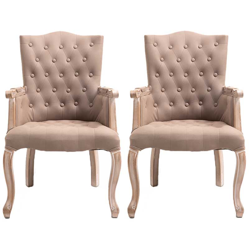 Chaise d'intérieur de style campagnard en bois massif, chaise de salle à manger Parsons de 23'' de large