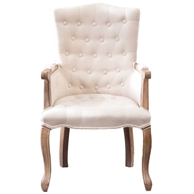 Chaise d'intérieur de style campagnard en bois massif, chaise de salle à manger Parsons de 23'' de large