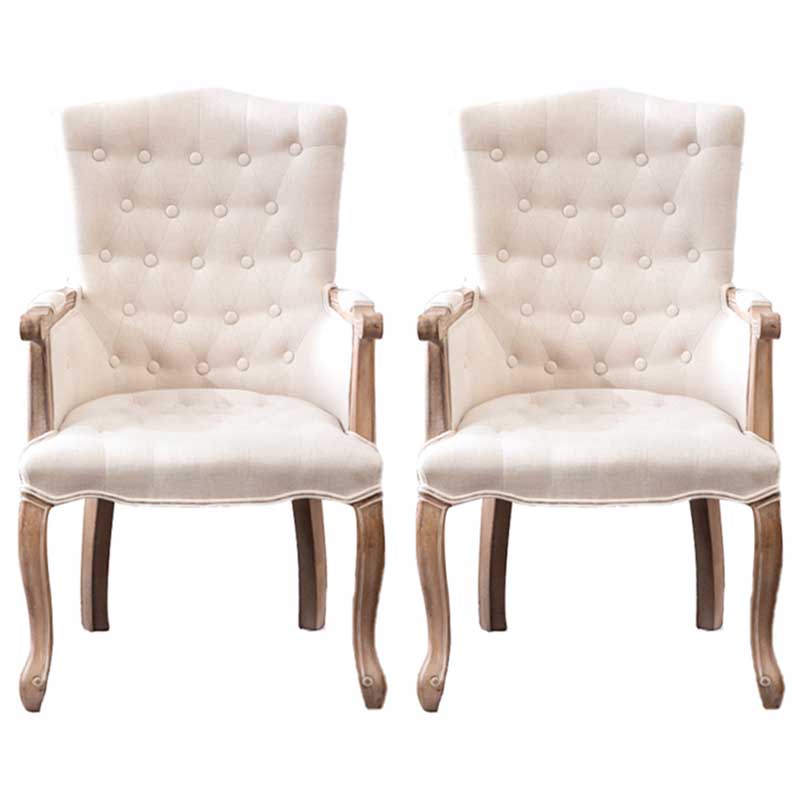 Chaise d'intérieur de style campagnard en bois massif, chaise de salle à manger Parsons de 23'' de large