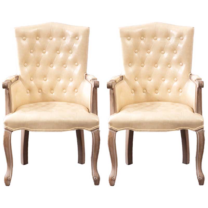 Chaise d'intérieur de style campagnard en bois massif, chaise de salle à manger Parsons de 23'' de large