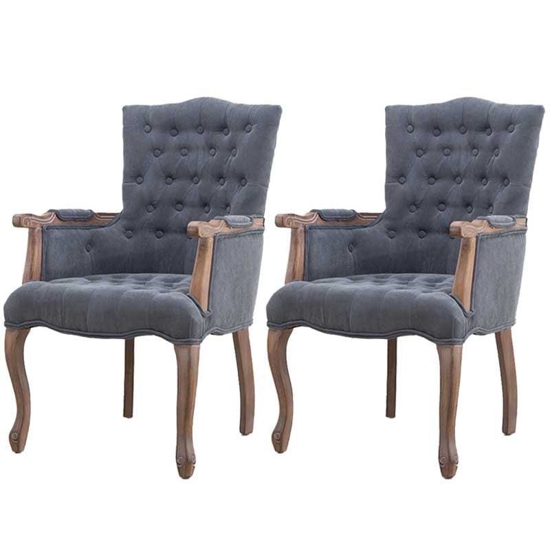 Chaise d'intérieur de style campagnard en bois massif, chaise de salle à manger Parsons de 23'' de large