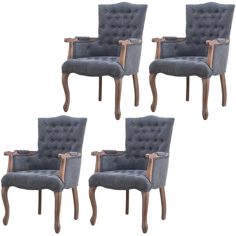 Chaise d'intérieur de style campagnard en bois massif, chaise de salle à manger Parsons de 23'' de large