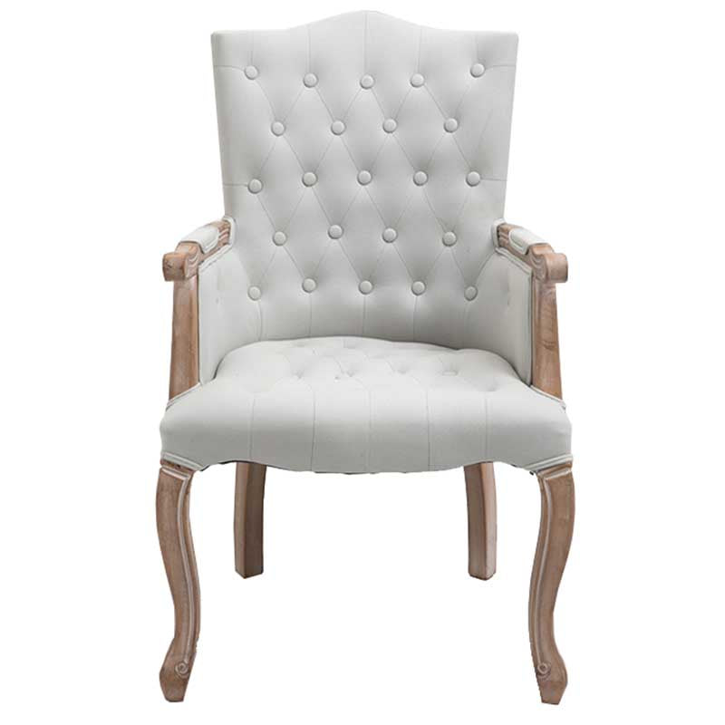Chaise d'intérieur de style campagnard en bois massif, chaise de salle à manger Parsons de 23'' de large