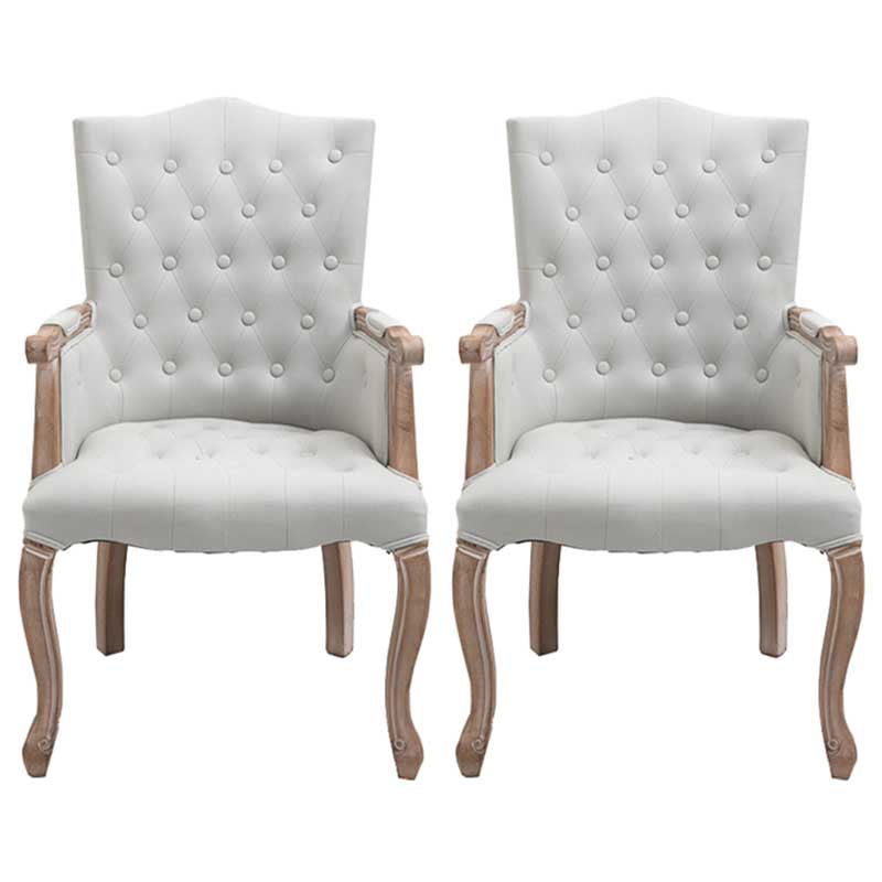 Chaise d'intérieur de style campagnard en bois massif, chaise de salle à manger Parsons de 23'' de large
