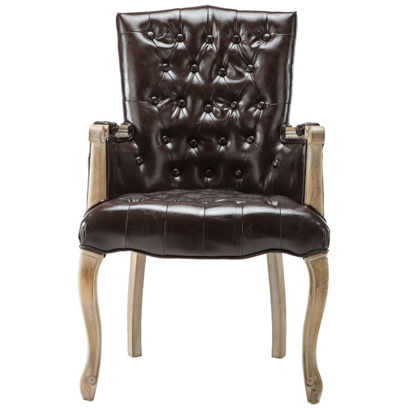 Chaise d'intérieur de style campagnard en bois massif, chaise de salle à manger Parsons de 23'' de large