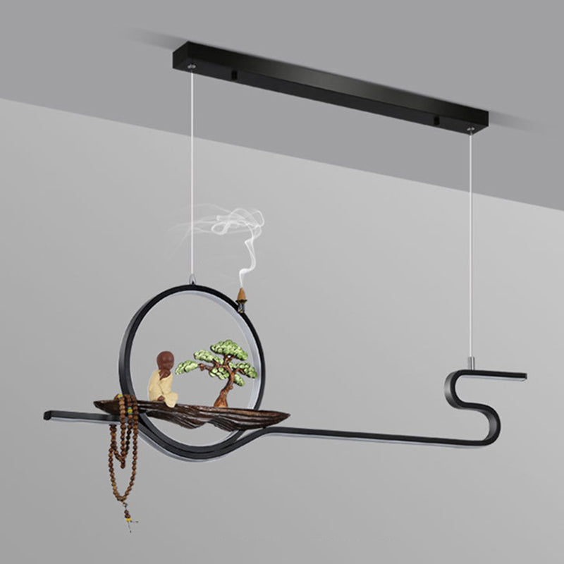 Luci a sospensione sospesa in metallo Lampade sospese lineari moderne per sala da studio