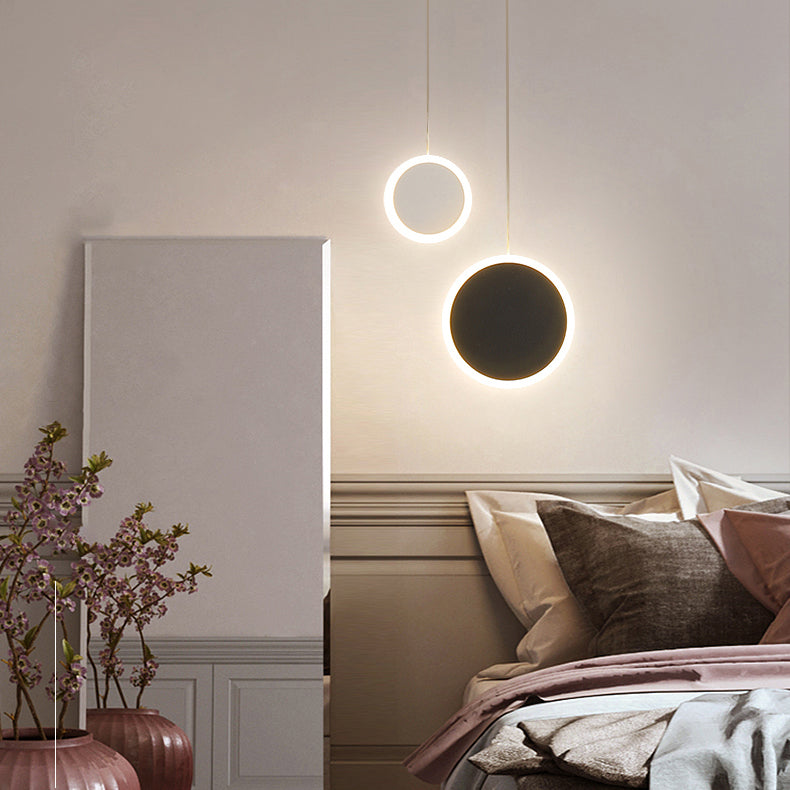 Multi -Lichter runden Schatten Anhänger moderne einfache LED -Stilhänge Deckenleuchte