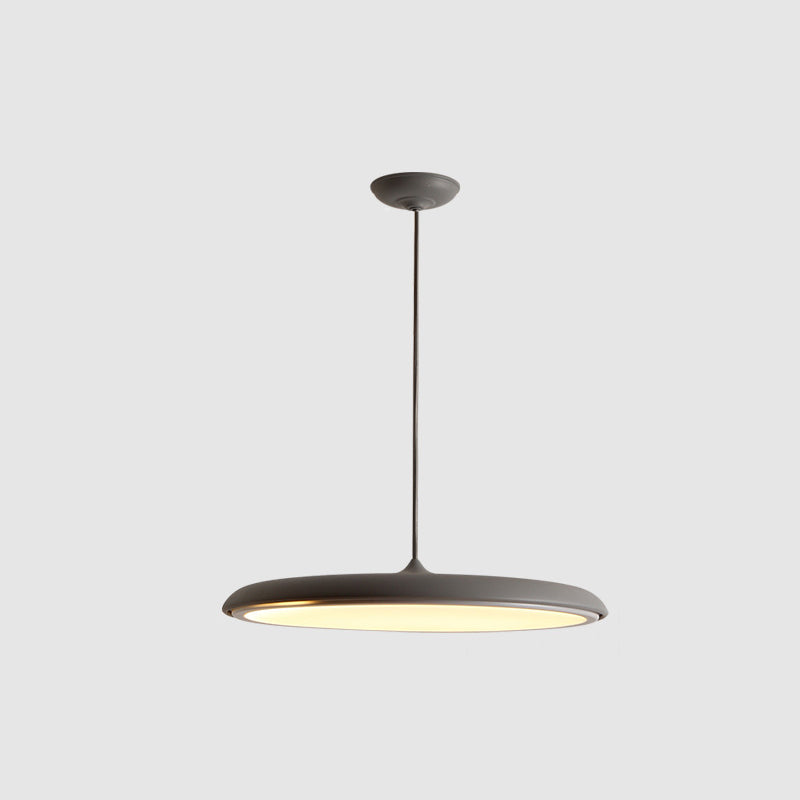 Modern Hanging Light Fixtures Round Plate Pendant Lights Metal 1 Light Pendant Lamp