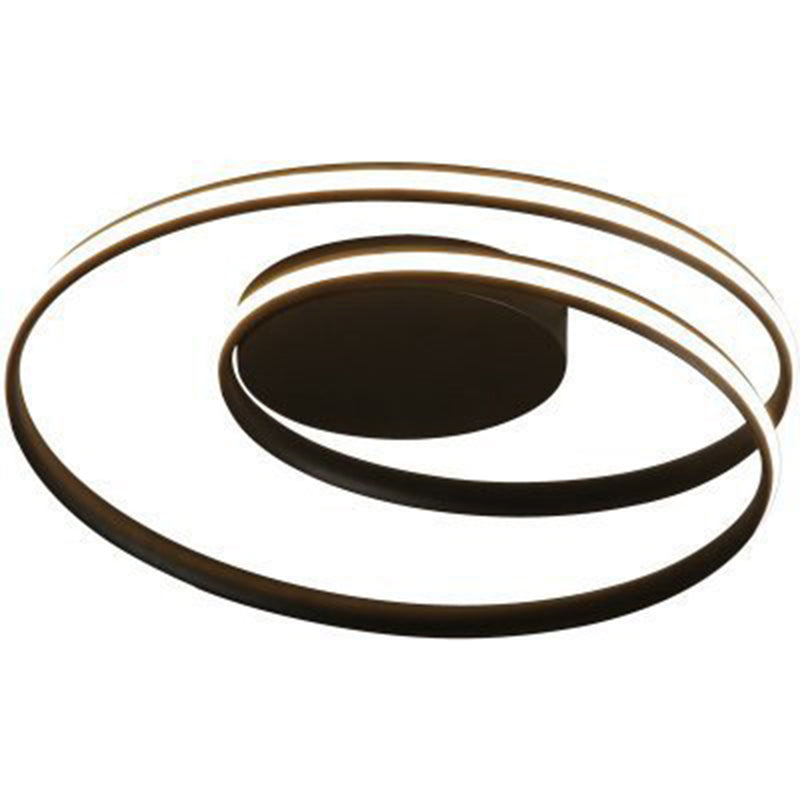 1-Light Ribbon Semi Flush Mount Lighting Modern Style Aluminum Surface Mounted Led Ceiling Light