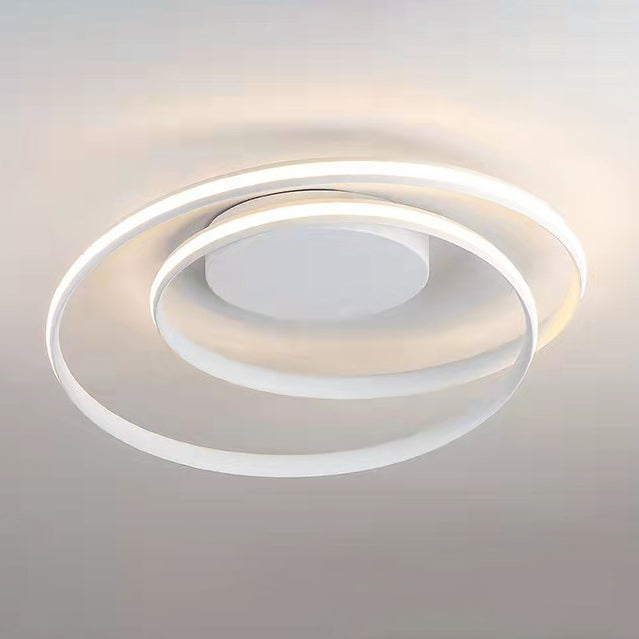 1-Light Ribbon Semi Flush Mount Lighting Modern Style Aluminum Surface Mounted Led Ceiling Light