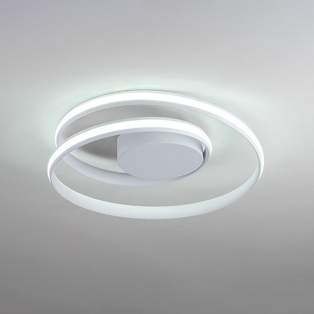 1-Light Ribbon Semi Flush Mount Lighting Modern Style Aluminum Surface Mounted Led Ceiling Light