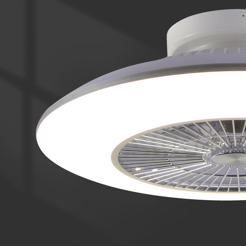 Acryl weiße LED -Deckenelement in der modernen Einfachheit Eisenkreisende Deckenventilator für Schlafzimmer