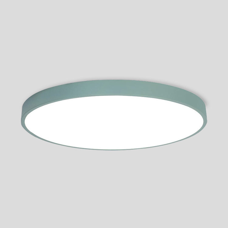 Round Shade Metal Flush Mount Llight Nordic Macarons Style 1 Head Flush Mount