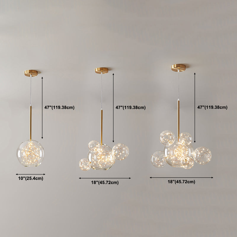 Multi-Lights Round Shade Modern Simple LED Style Hanging Ceiling Lights