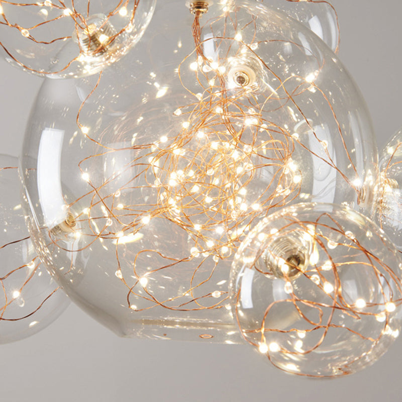 Multi-Lights Round Shade Modern Simple LED Style Hanging Ceiling Lights