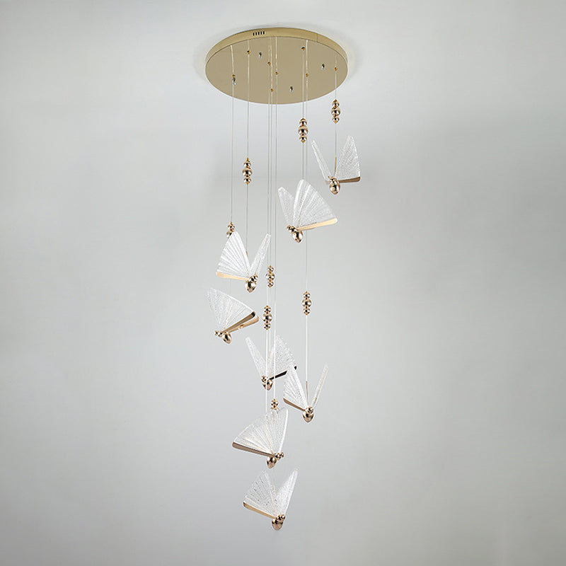 Acrylbutterfly -Anhänger hell, luxuriöse Deckenlichter für Schlafzimmer