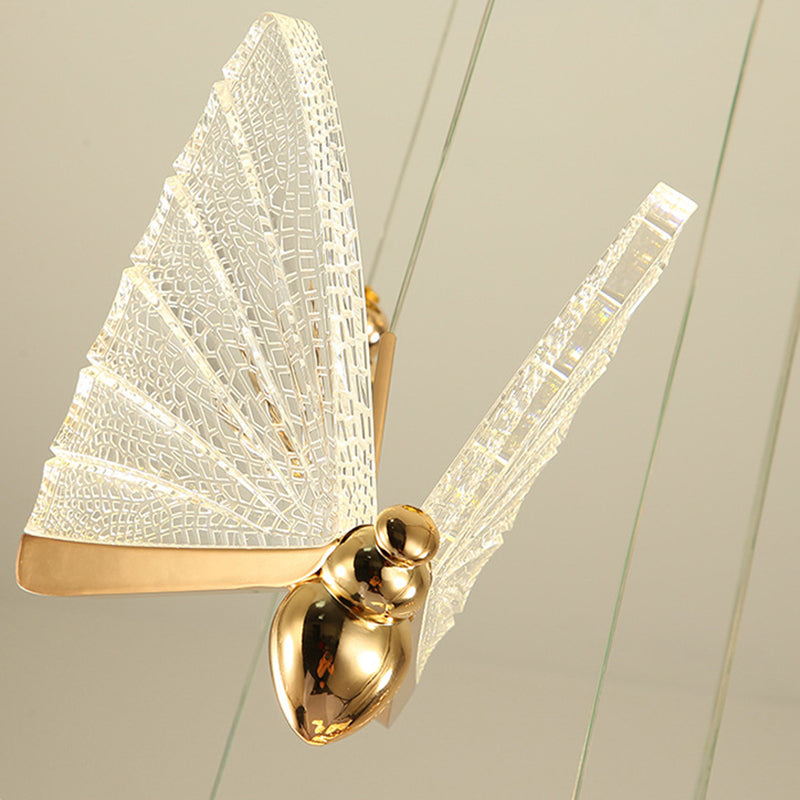 Acrylbutterfly -Anhänger hell, luxuriöse Deckenlichter für Schlafzimmer
