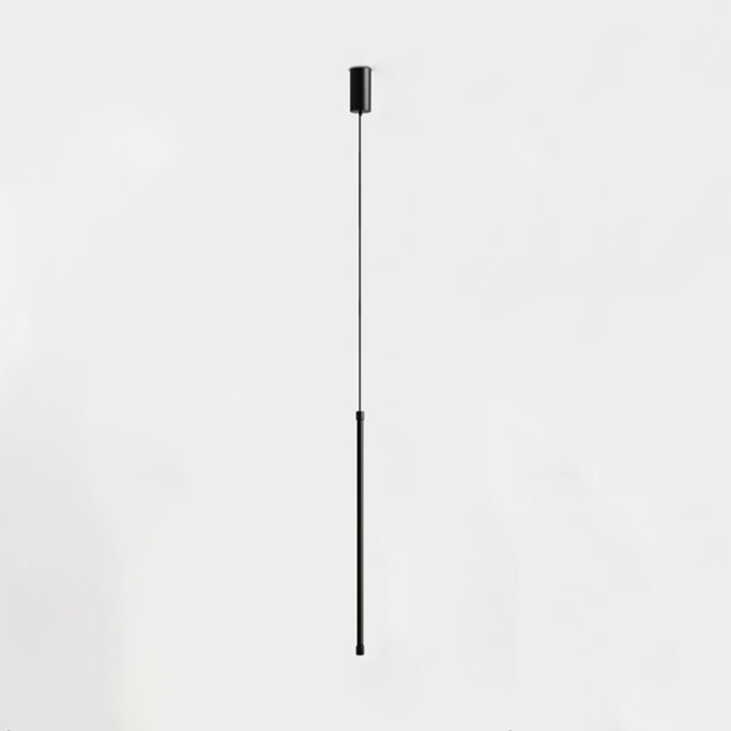 Minimalistische lineare Anhängerbeleuchtung, Acryl -LED hängen Licht in Schwarz