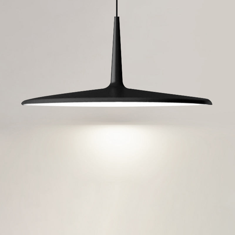 Minimalistischer Metallheizanhänger leichter, flacher Schatten 1-Licht-LED-Anhängerbeleuchtung für Esstisch