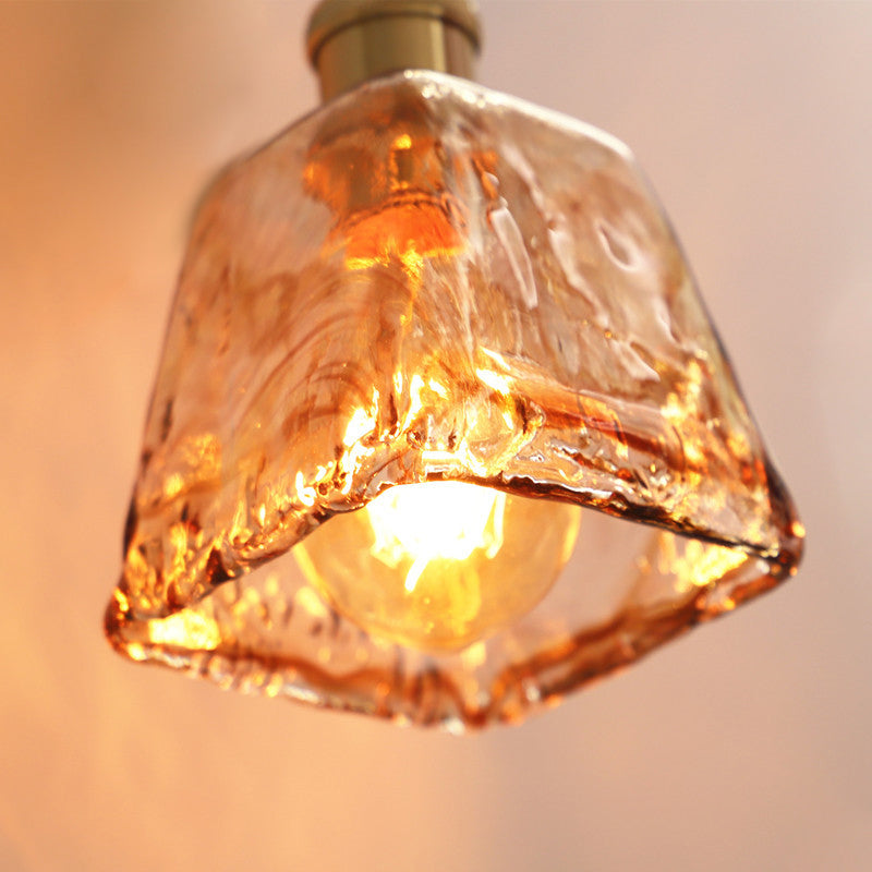 Binnen 1-Bulb Down Light Wall SCONCE LICHTING INDUSTRIËLE BRUIN GLAS SCONCE LICT BEMIDING