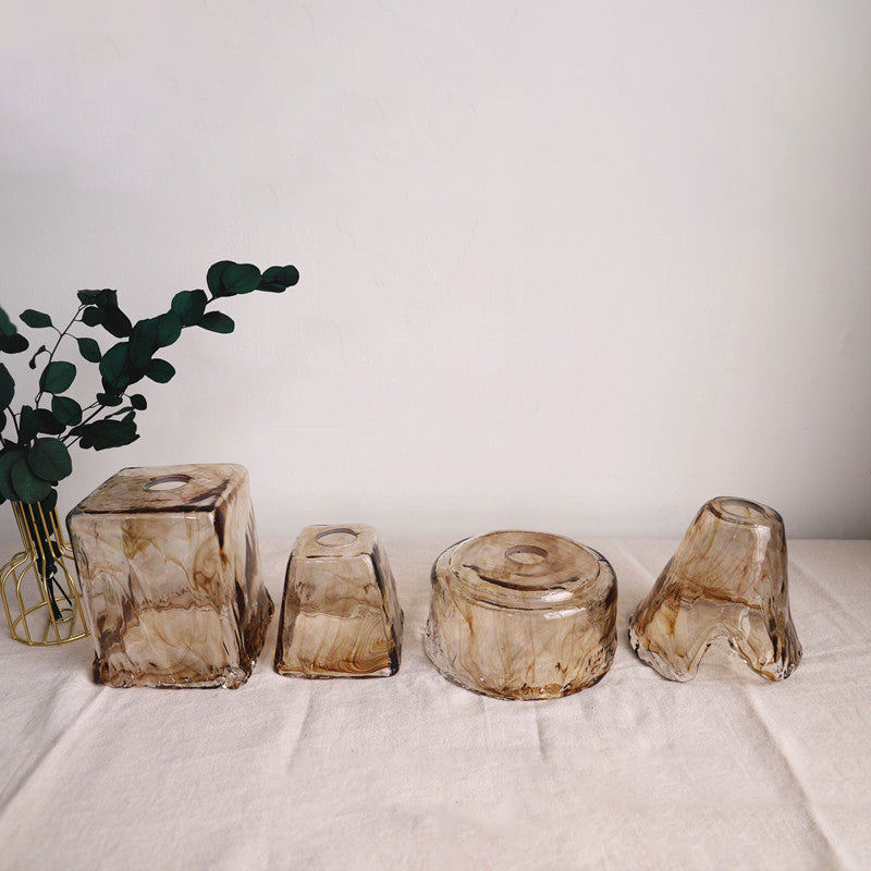 Binnen 1-Bulb Down Light Wall SCONCE LICHTING INDUSTRIËLE BRUIN GLAS SCONCE LICT BEMIDING