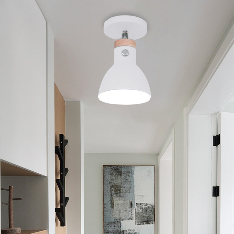 1-Light Cylinder Flush Mount Ceiling Light Fixtures Modern Metal Flush Light