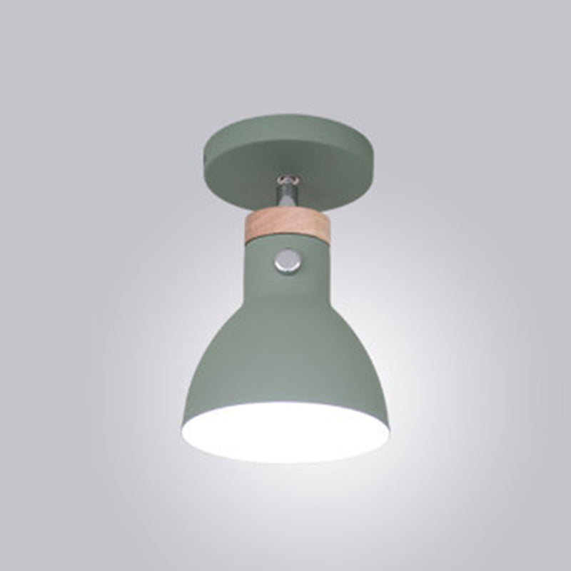 1-Light Cylinder Flush Mount Ceiling Light Fixtures Modern Metal Flush Light
