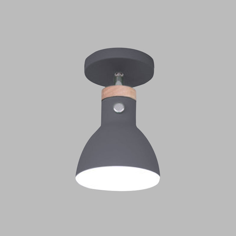 1-Light Cylinder Flush Mount Ceiling Light Fixtures Modern Metal Flush Light