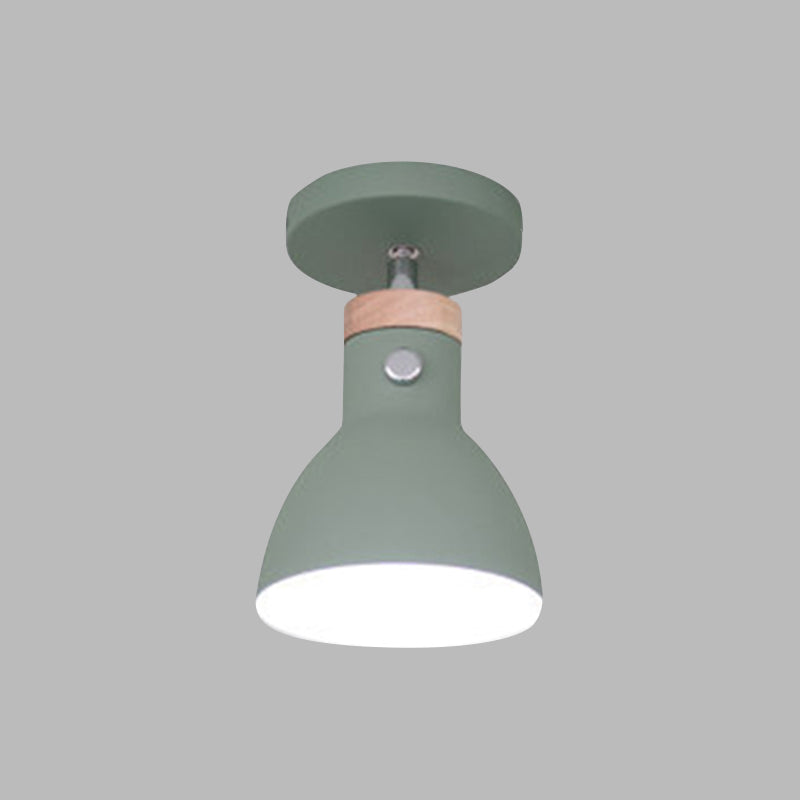 1-Light Cylinder Flush Mount Ceiling Light Fixtures Modern Metal Flush Light